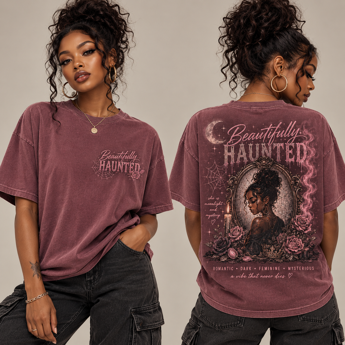 Beautifully Haunted Heavyweight Washed Tee